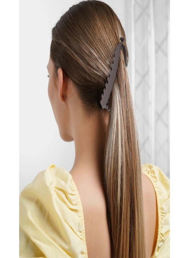 هابدو مجموعة هابدو من 6 مشابك شعر على شكل موزة للشعر الكثيف، مشبك شعر غير لامع على شكل موزة للنساء لإضفاء كثافة على تسريحات الشعر، إكسسوارات كبيرة وقوية لتثبيت ذيل الحصان والكعكة (أسود، أزرق، برتقالي، بني، كاكي، وردي) - Image 5